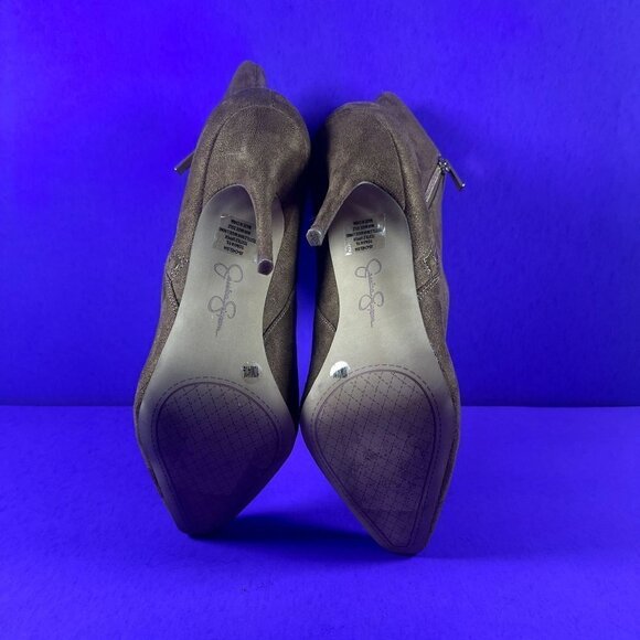 Jessica Simpson Women's Brown Chelsia Microsuede Ankle Boots Shoe Size 10-NEW - Picture 8 of 10